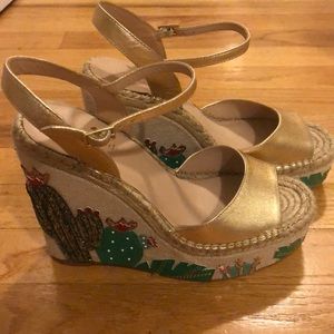 Kate Spade cactus wedges